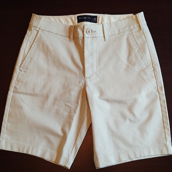Abercrombie size 31 cream colored stretch shorts - Picture 1 of 4